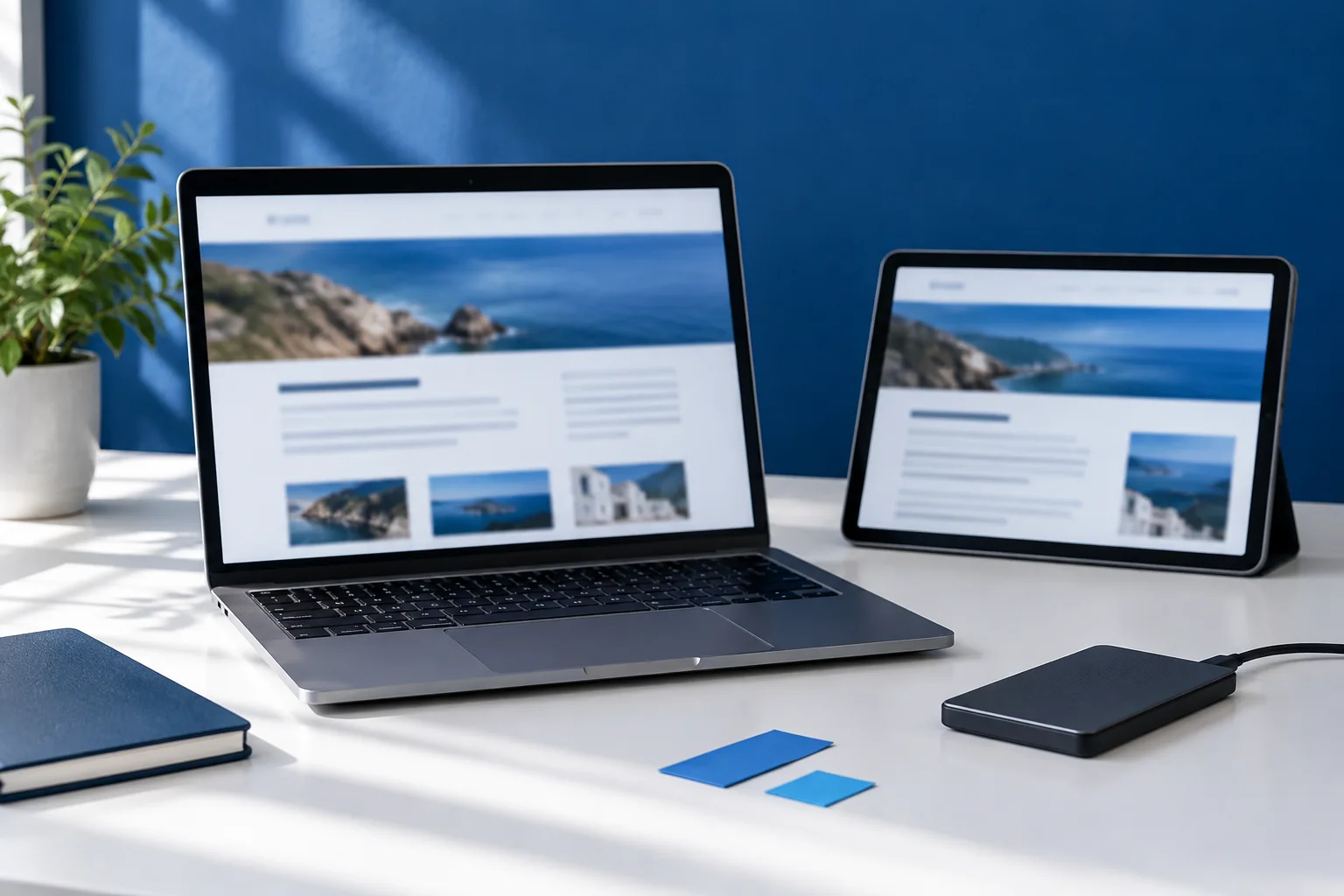 Revisão de versões de idioma de um site em notebook e tablet