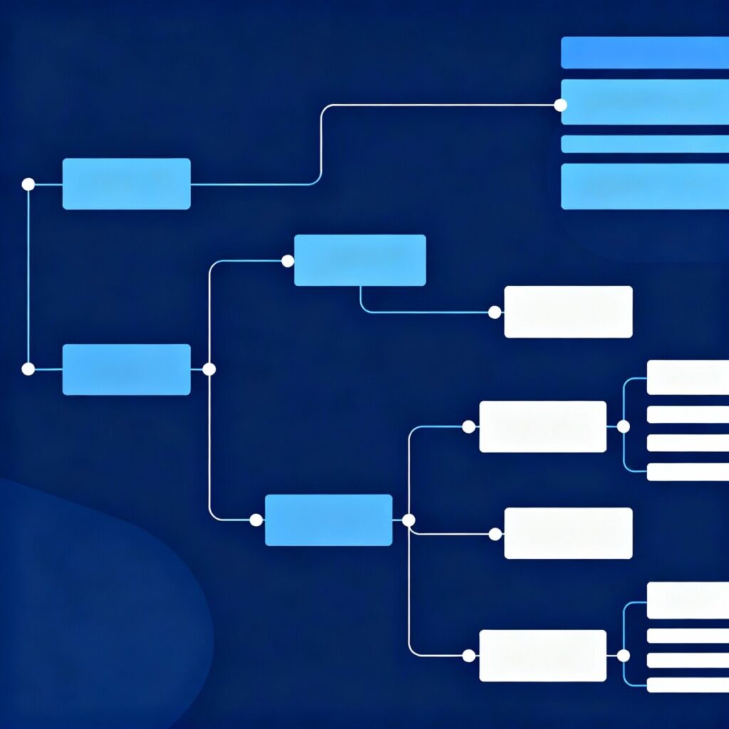 páginas interligadas representando o sitemap